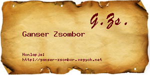 Ganser Zsombor névjegykártya